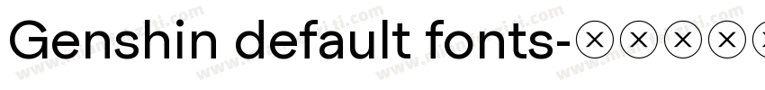 Genshin default fonts字体转换